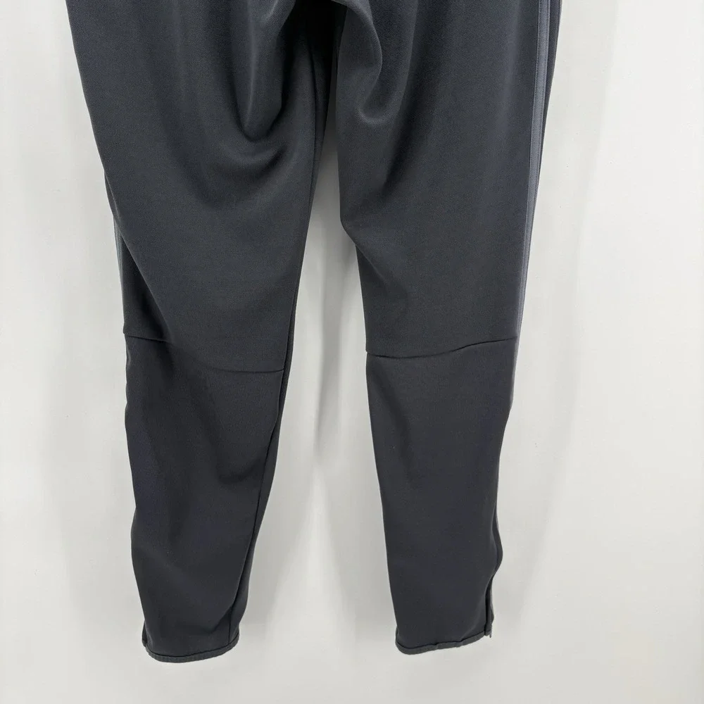 Adidas Climacool Men's Track Pants Med Black‎ Gray Stripes Zip Leg Pockets Logo